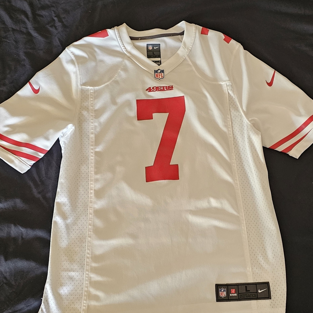 Nike White and Red Sports Jersey